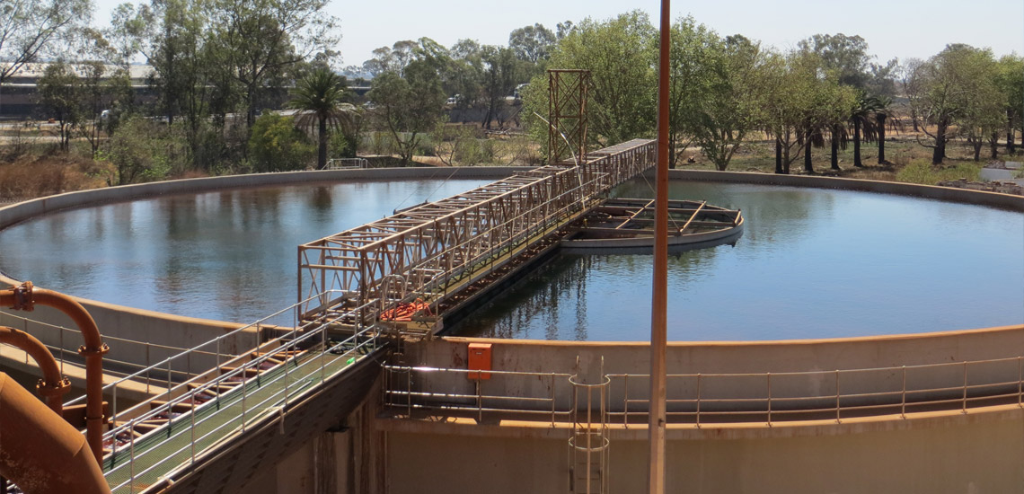 High rate thickener treating acid mine drainage water in South Africa